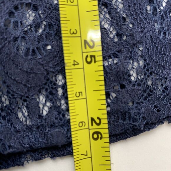 Equipment Femme Women’s Sheer Lace Collared Button Up Blouse Blue Size Medium - Picture 11 of 11